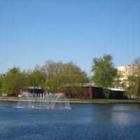 Izhora pond. Fountain, Колпино