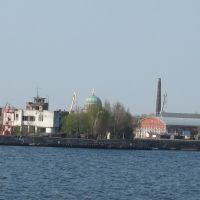 Kronshtadt from Baltic sea, Кронштадт