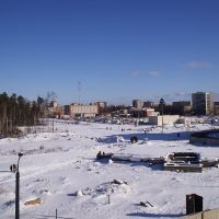 Вид на АТС зимой, Сосновый Бор