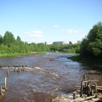 Destroyed dam on Tikhvinka river, Тихвин