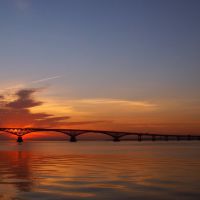 Fine the Old bridge is fine on sunrise, Саратов