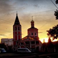 Memories: Troitskiy cathedral in golden sunrise, 29 october 2012, Саратов