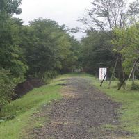 Mark on railway track of JNR Shibetsu line,Bekkai town　旧国鉄標津線線路跡（北海道別海町）, Южно-Курильск