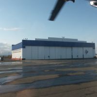 Exxon Neftegaz hangar in Nogliki airport, Sakhalin Island, Ноглики
