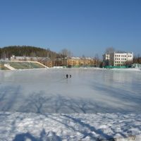 Каток на стадионе Новоуральска / Ice skating rink at the stadium Novouralsk, Новоуральск
