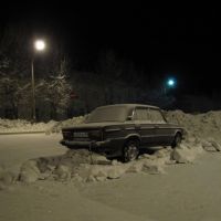 Уборка снега .snow removal in the parking lot, Лесной