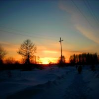 winter evening, Волчанск