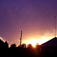 закат в деревне/sunset in the village, Волчанск