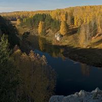 Золотая осень на Каменке (Вид в сторону слияния), Каменск-Уральский