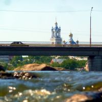 Камышлов. Вид на мост через Пышму и Покровский собор., Камышлов