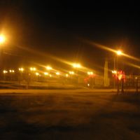 Площадь Победы ночью, Карпинск