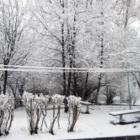 ервомайская пурга. Белый двор на Советской. Snowstorm on May 1, 2009. White yard at Sovetskaya str., Первоуральск