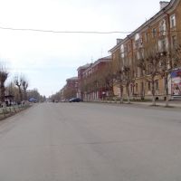 Вид на улицу Горького, рядом с почтой, Ревда