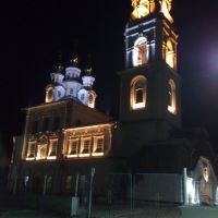 церковь Петра и Павла, зимний вечер, Североуральск