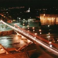 Ночной Владикавказ.Чугунный мост, Владикавказ