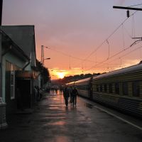 Закат в Смоленске на вокзале, Смоленск