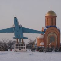 Храм, вид с парка (Зима), Буденновск