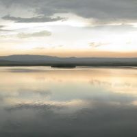 Панорама. Курсавка. Закат. Вид на воровсколесские горы с заброшенного пруда., Курсавка
