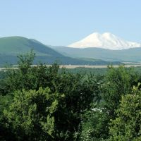 Вид Эльбруса из Пятигорска / View of Elbrus from Pyatigorsk, Пятигорск