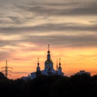 Вид на храм на закате, Тамбов