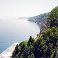 правый берег, вид сверху / right cliff, top view, Апастово