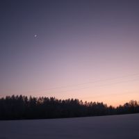 lune et coucher de soleil, Арск