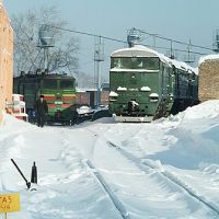 Locomotives in Yard, Bugulma, Бугульма