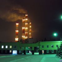 Заинская ГРЭС ночью, Заинск