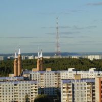 Вид телевышки с ул. Строителей, Нижнекамск