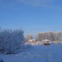 The Siberian frosts. Village Melnikovo., Мельниково
