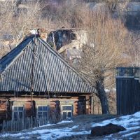 Разрушающийся деревянный дом в Белёве., Белев