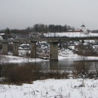 Вид с левобережья на мост, Алексин