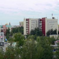 Вид с правого балкона гостиницы "Рассвет", Нефтеюганск