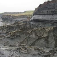 Such a massive outcrop of permafrost soil is a rare natural phenomenon. Такие масштабные обнажения вечномерзлотного грунта довольно редкое природное явление., Юрибей