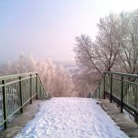 Морозное утро на ж-д мосту, Базарный Сызган