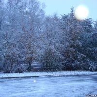 Первый снег, школьный двор, Комсомольск-на-Амуре