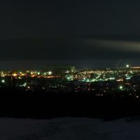 ночной вид города со Свидеры, Николаевск-на-Амуре