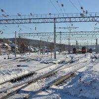 Obluchye (2013-02) - Crossing the railway, Облучье