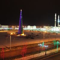 Grozny at night, Грозный