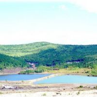 Вид на озеро и хвостохранилище., Ключевский