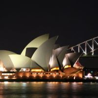 Sydney Opera House at night, Сидней