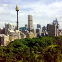 Hyde Park and city, Сидней