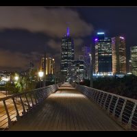View on CBD at night, Мельбурн