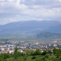 Кюстендил с хълма Спасовица и Риша планина, Кюстендил