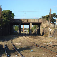 Construção da CP sobre a via férrea (Rua Araújo Leite), Бауру