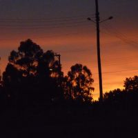 Por do sol visto do clube dos bombeiros lages sc,Brasil, Лахес