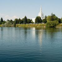 Snake River, Mormon Temple, Idaho Falls, Айдахо-Фоллс