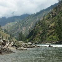 Upstream from T-Bone campsite on the Salmon River, Барли