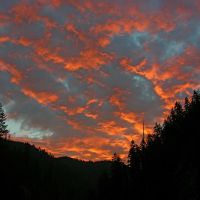 Dawn in South Fork Clearwater River canyon, Левистон