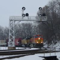 BNSF & CN locomotives at M.M. 205, Барлингтон